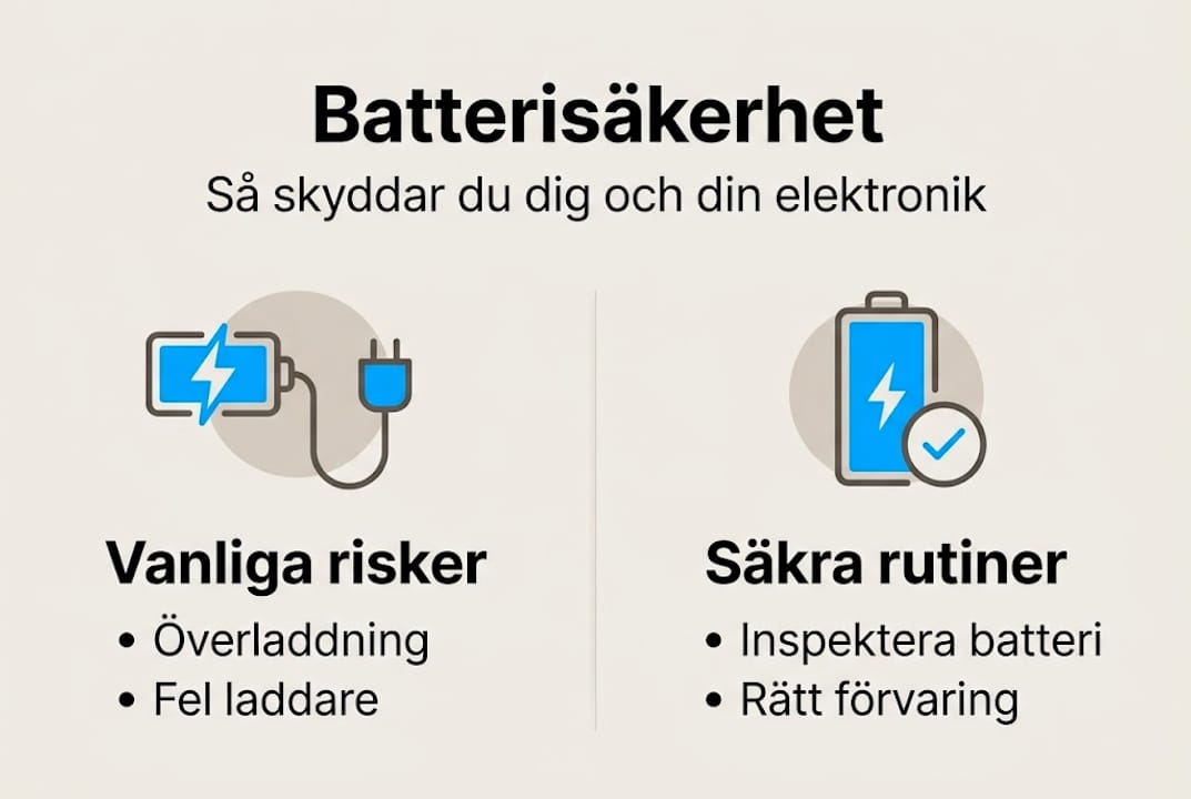 Grafik som visar vanliga risker och hur du jobbar säkert