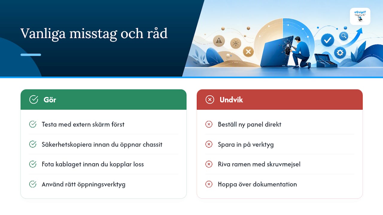 Författarens perspektiv: vanliga misstag och enkla råd från fältet — overview diagram