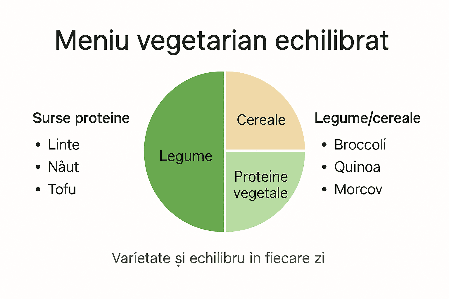 Infografic: cum îți construiești un meniu vegetarian echilibrat, pas cu pas