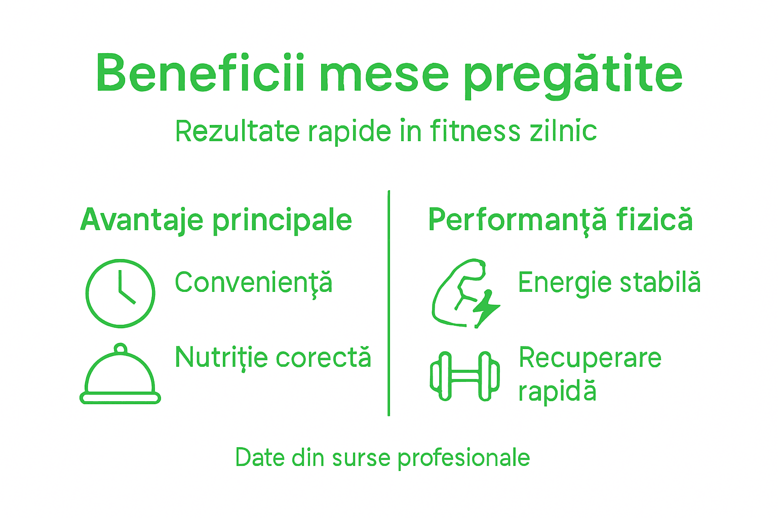 Infografic: avantajele meselor sănătoase gata pregătite pentru fitness