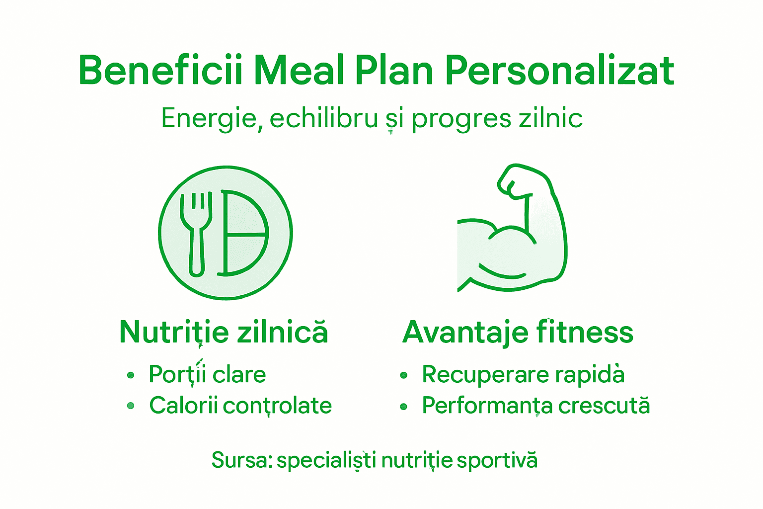 Infografic: avantajele unui plan alimentar personalizat