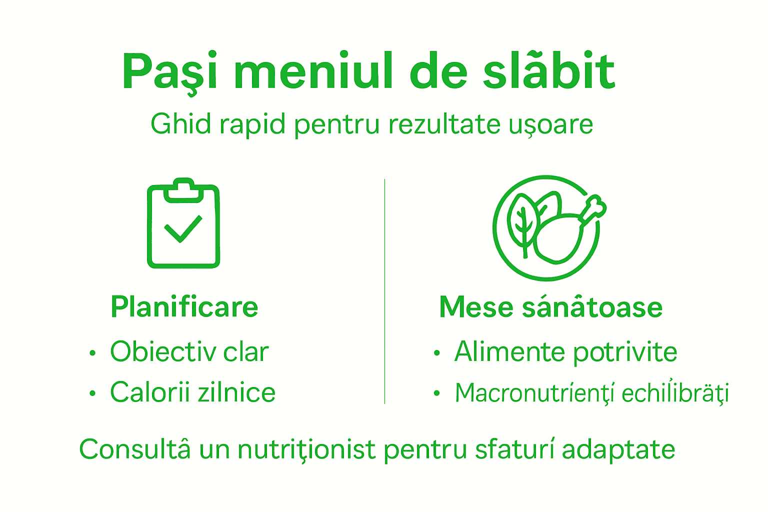 Infografic: cum să-ți construiești un meniu echilibrat pentru slăbit – pașii esențiali
