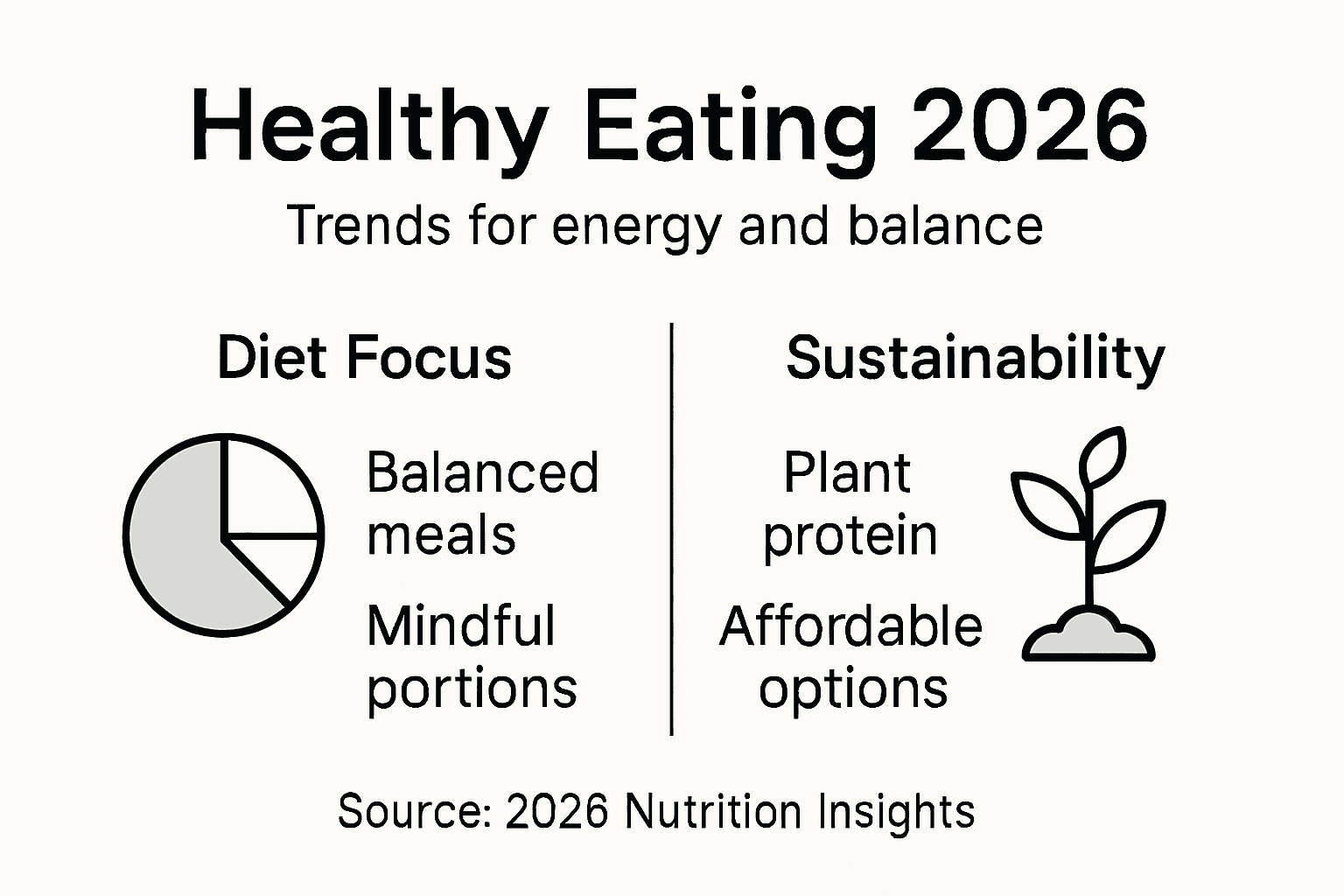 Infographic healthy eating 2026 key trends