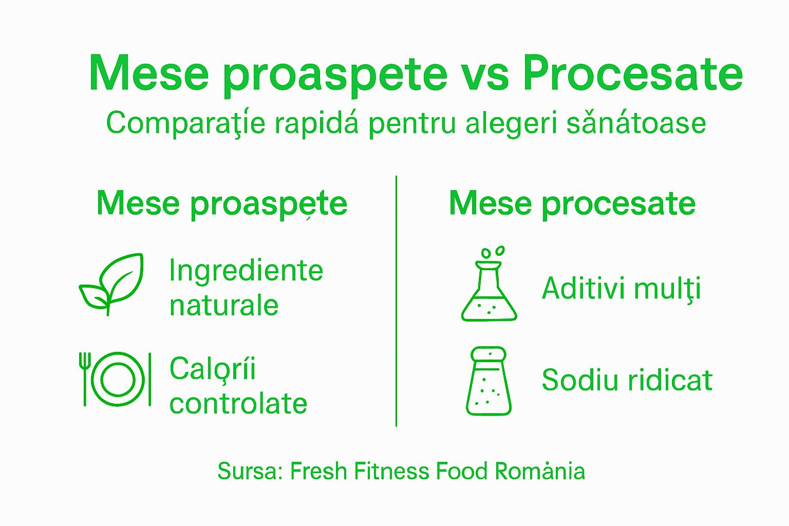 Infografic: ce diferențe sunt între mâncarea gătită acasă și produsele procesate