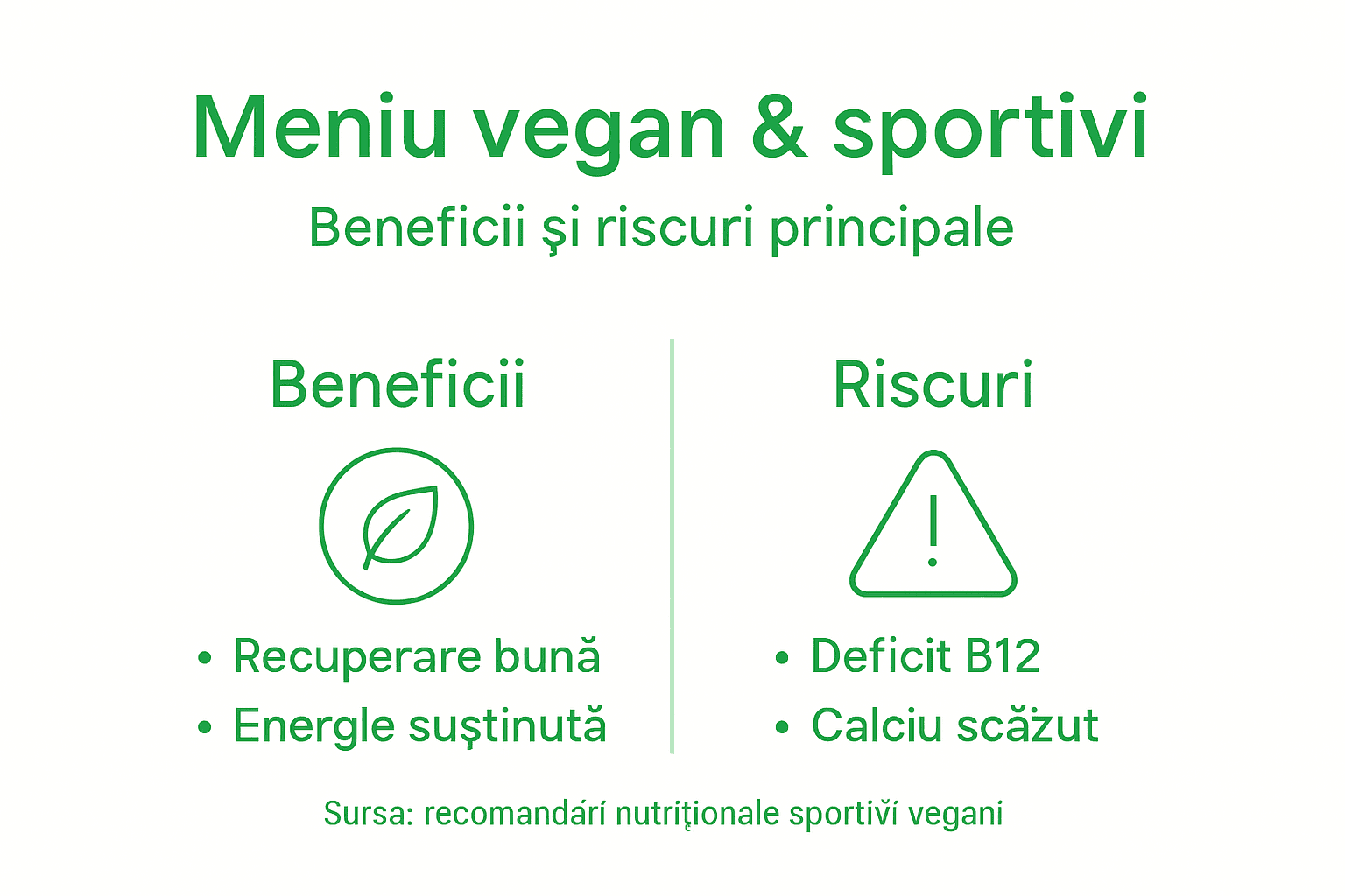 Infografic: Avantaje și posibile riscuri ale meniului vegan