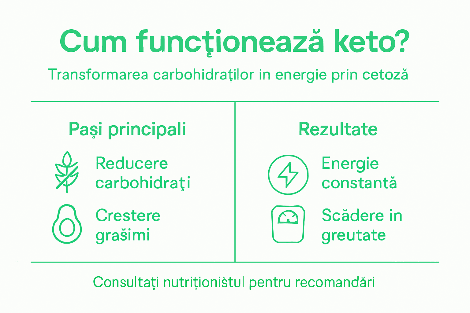 Infografic: cum funcționează dieta ketogenică și ce impact are asupra organismului
