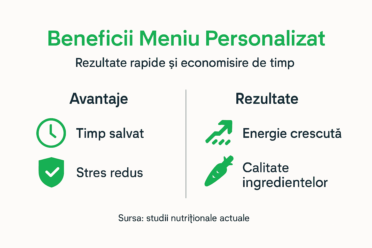 Infografic: avantajele unui meniu creat special pentru tine
