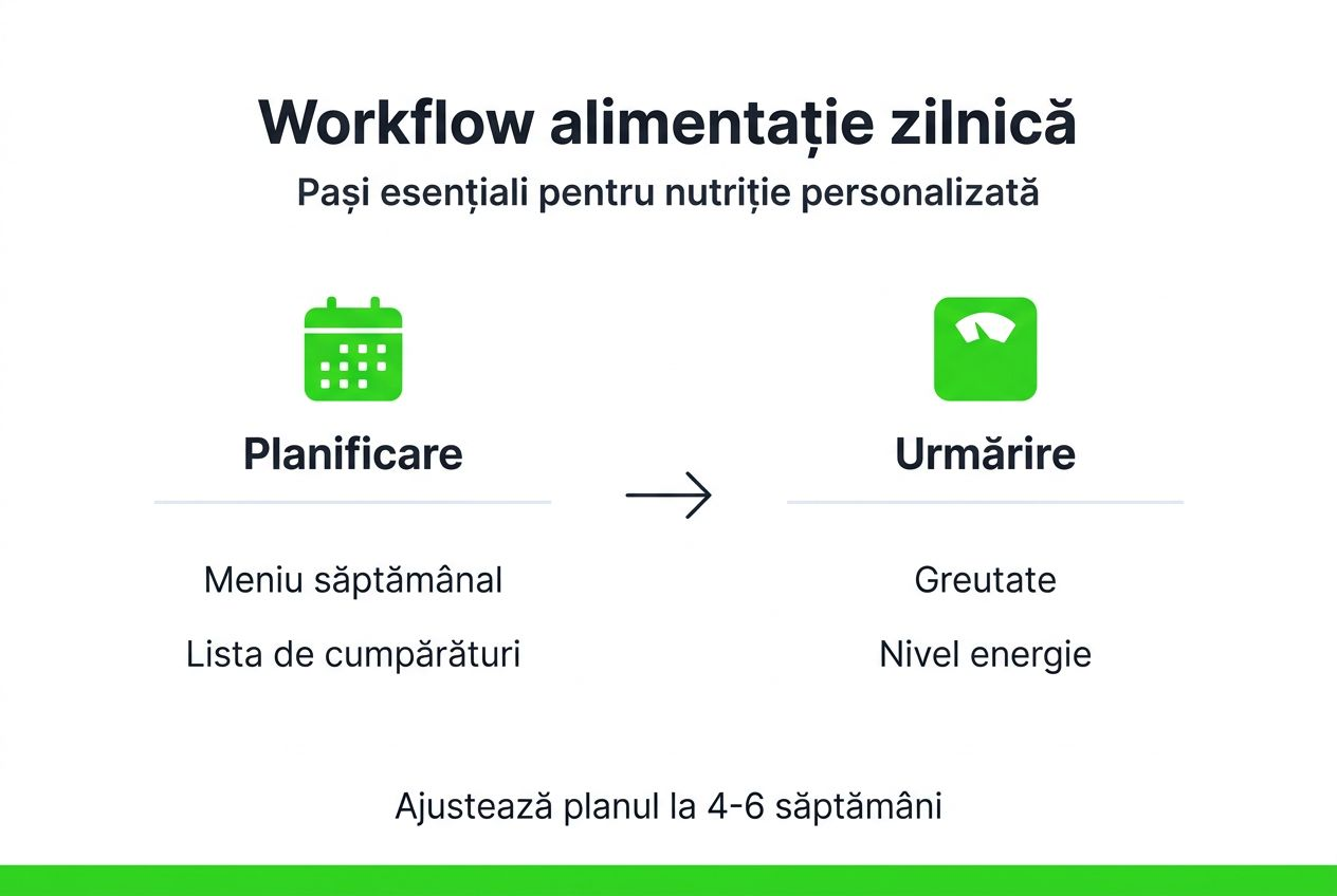 Infografic: etapele unui plan alimentar personalizat