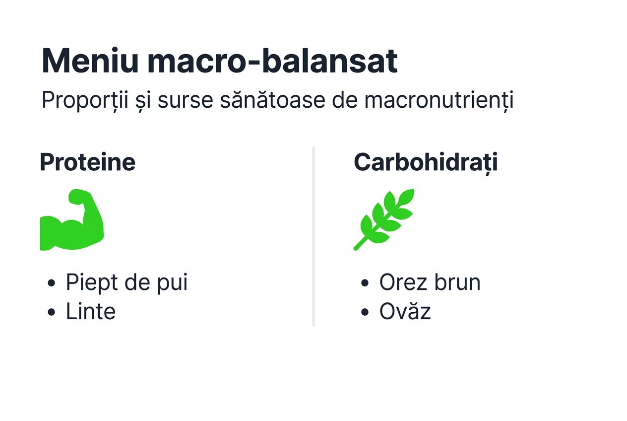 Infografic: cum să alegi proporțiile potrivite de macronutrienți și cele mai sănătoase surse pentru fiecare