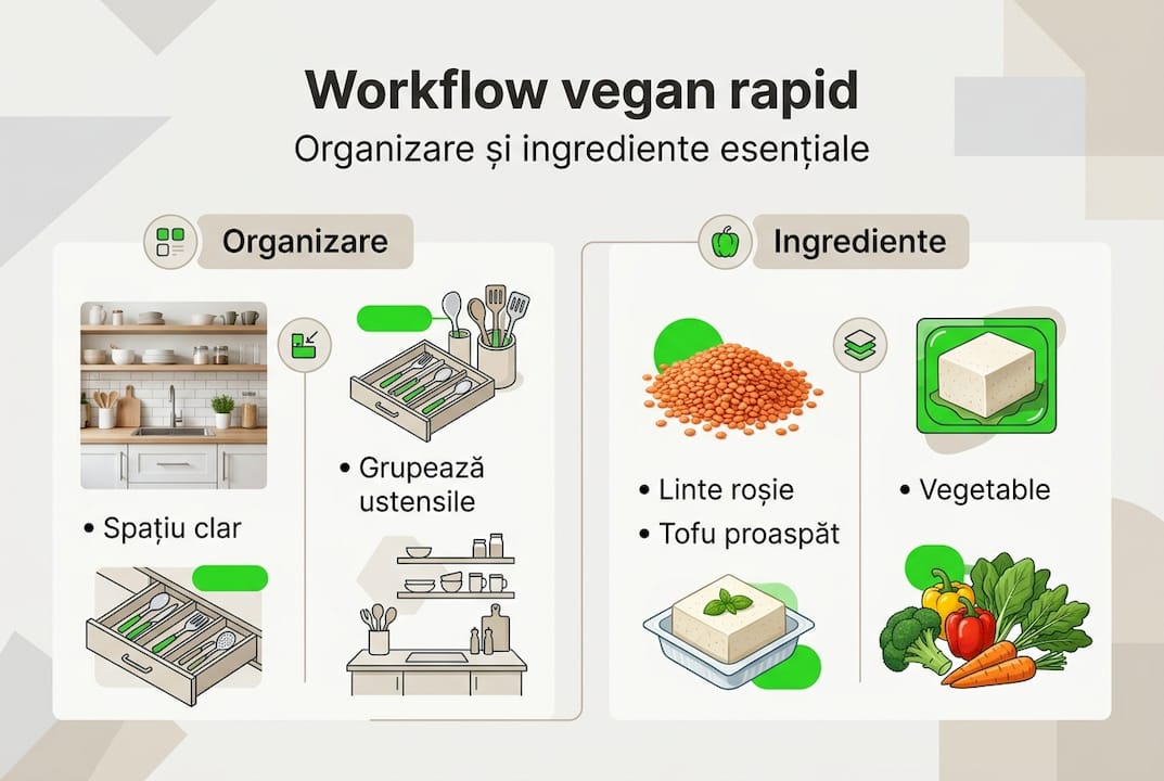 Infografic: cum să-ți organizezi pregătirea meselor vegane pas cu pas
