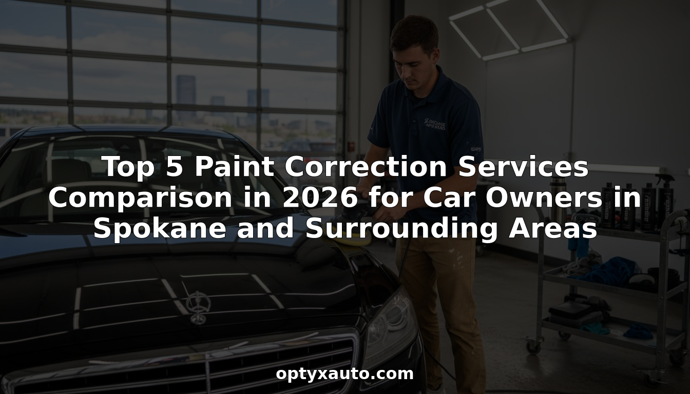 Technician performing paint correction on Spokane car