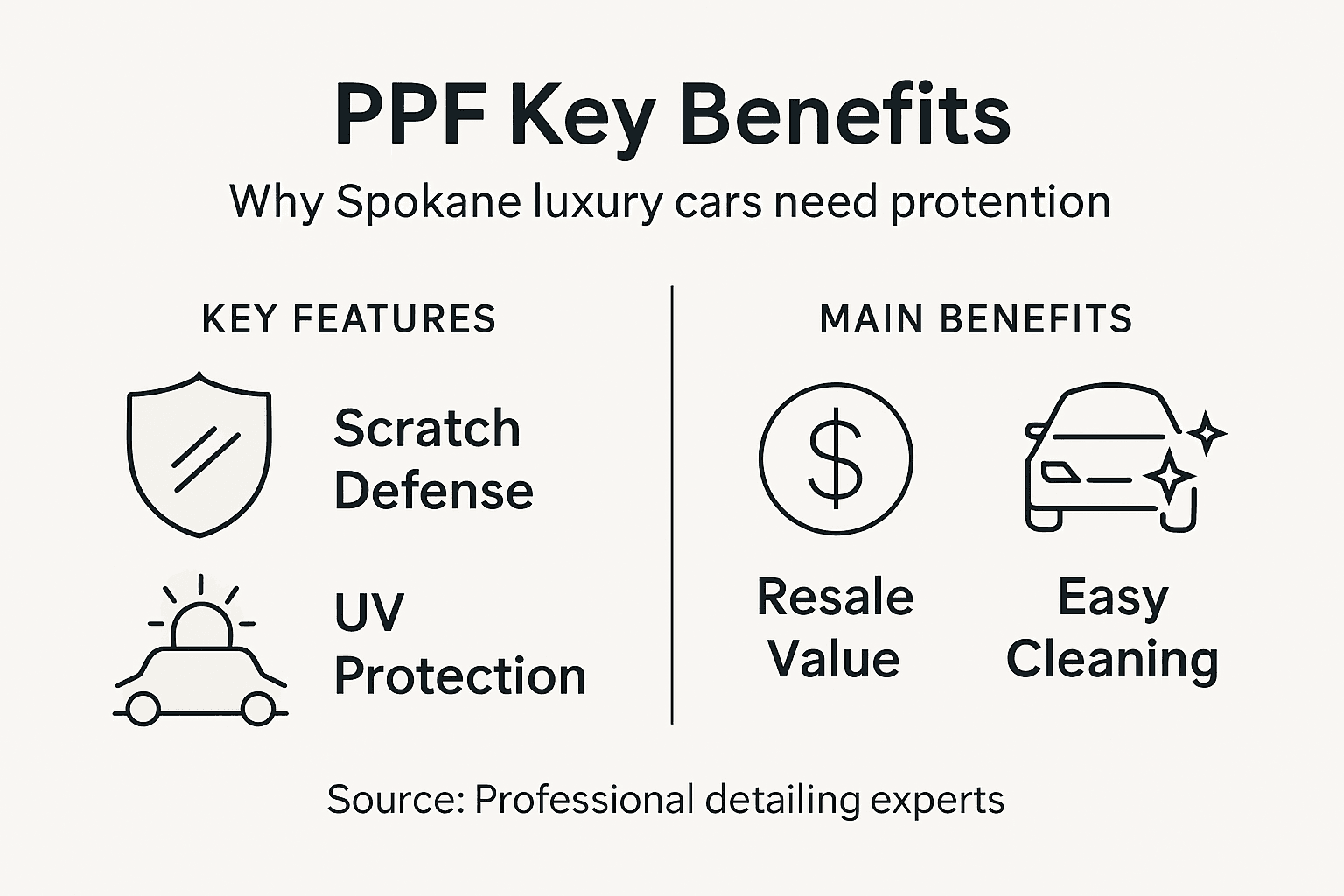 Infographic showing key PPF benefits and features