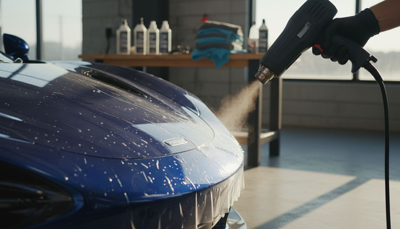 Self-healing PPF demonstration with heat gun