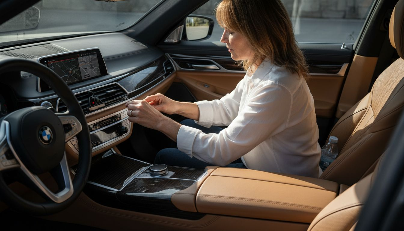 Luxury BMW interior protected from UV rays