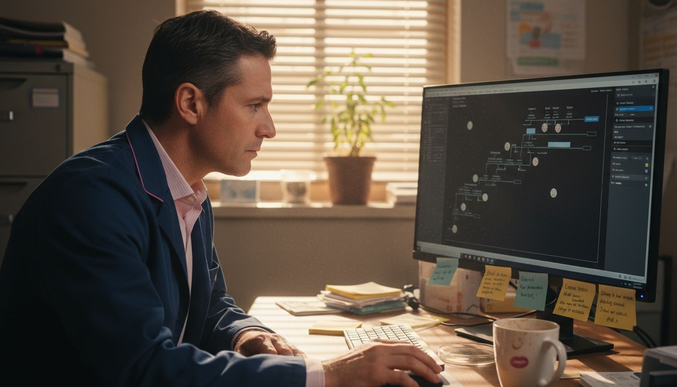 Fertility specialist evaluating embryo scoring AI