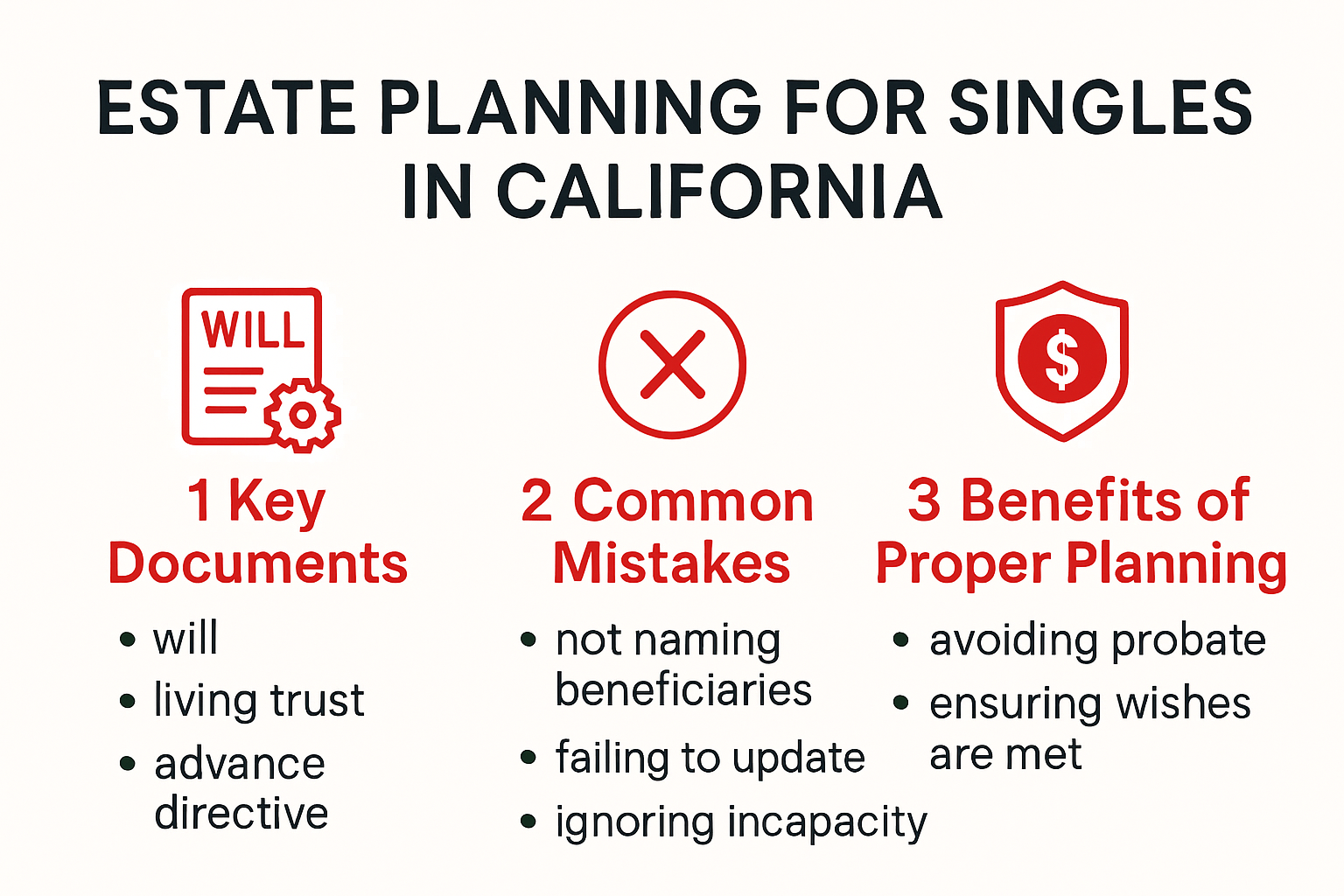 Estate planning for singles explained visually