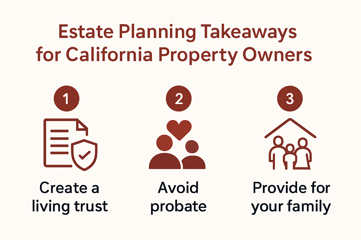 Key estate planning takeaways for property owners infographic
