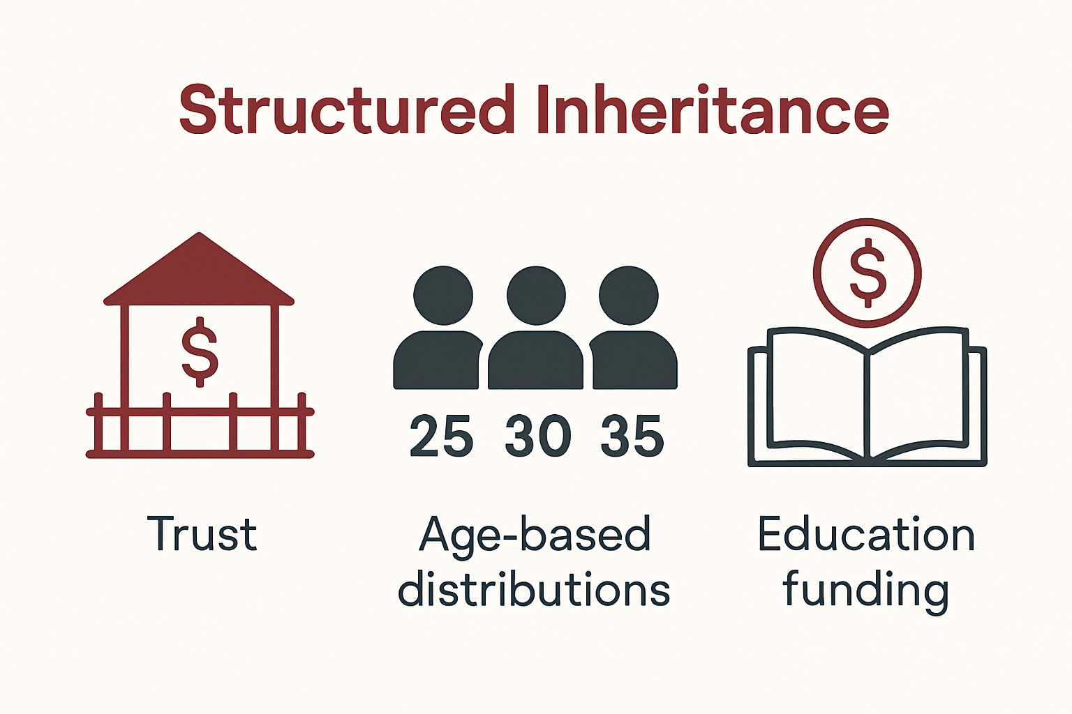 Infographic showing inheritance strategies for children