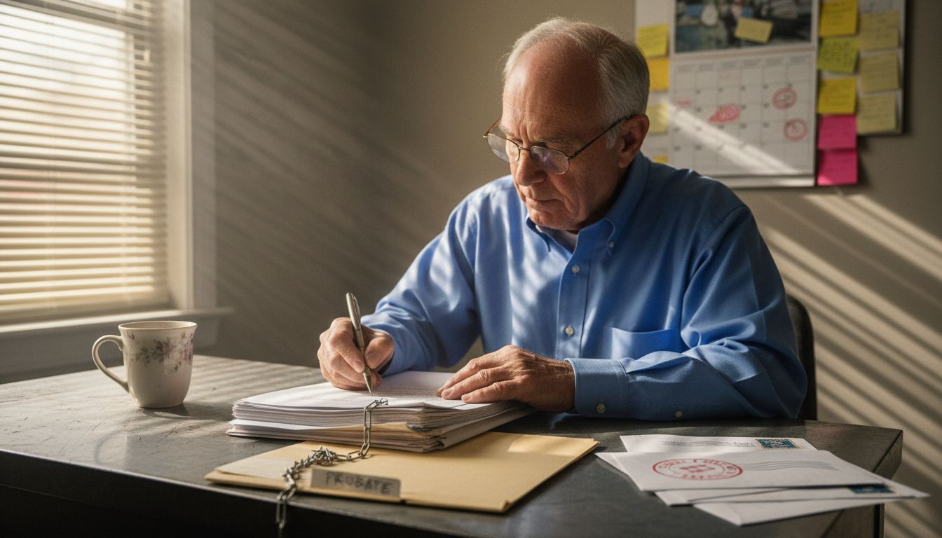 Signing probate documents legal office California