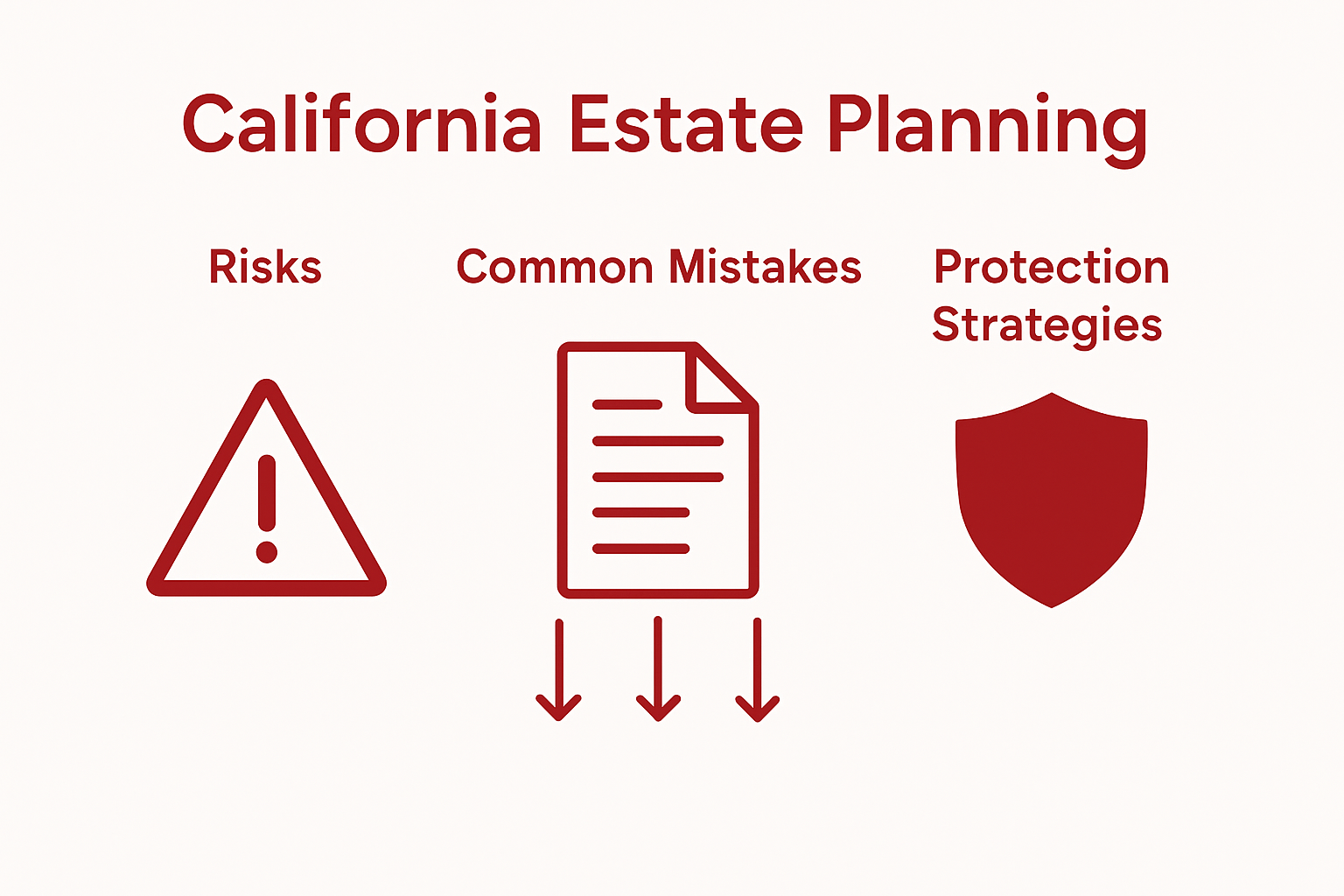 Chart of risks and strategies in estate planning