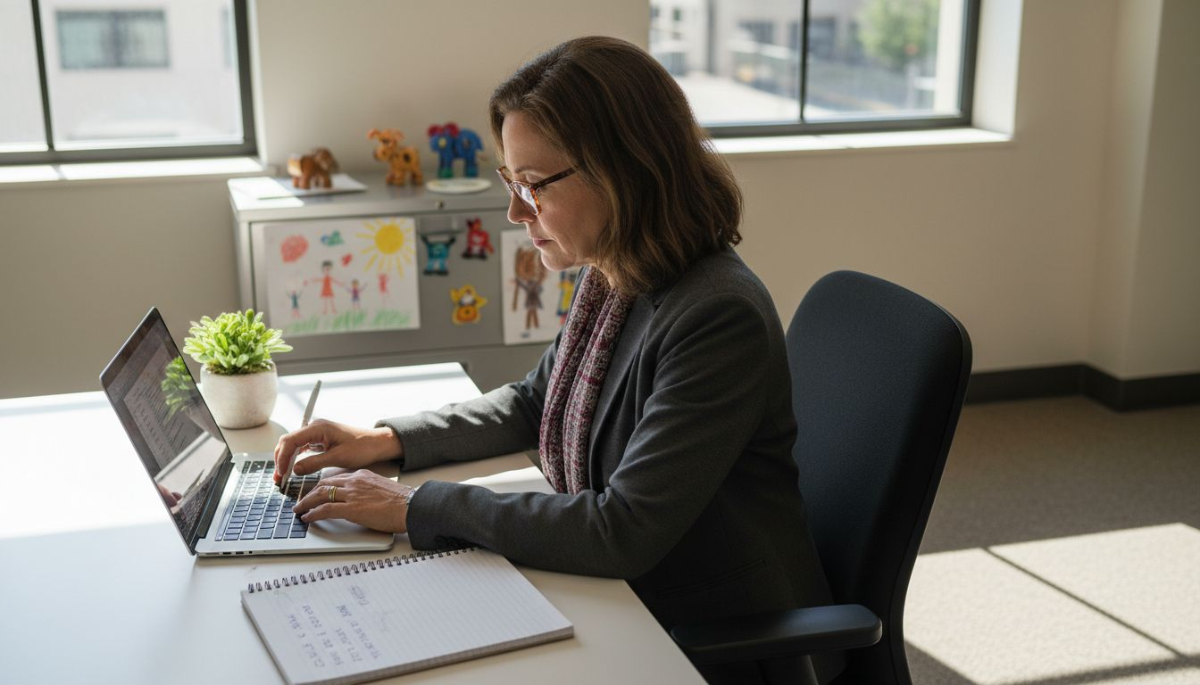 Trustee manages child trust in office