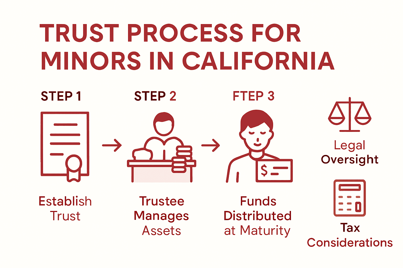 Infographic of California minor trust process