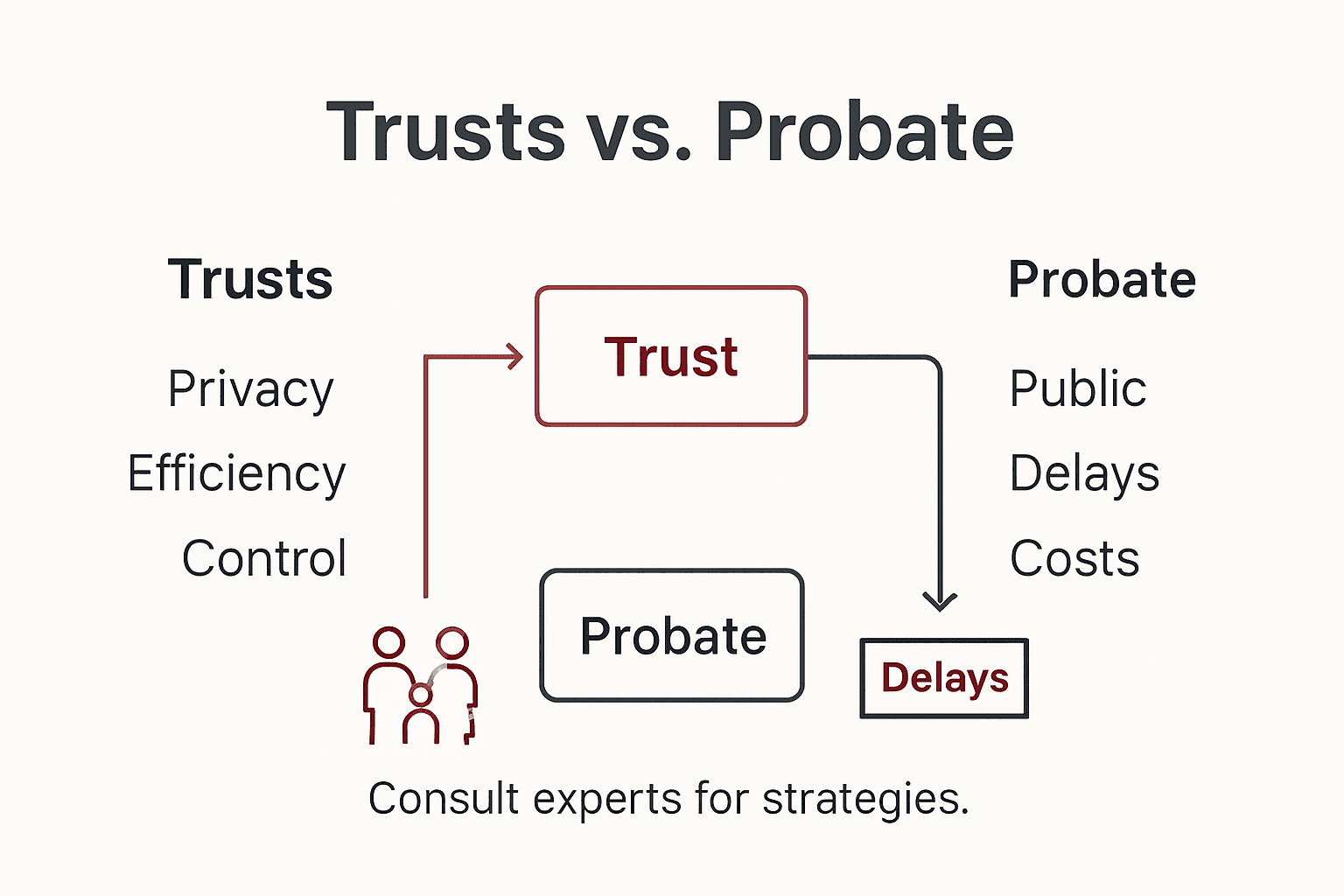 Infographic compares trusts to probate