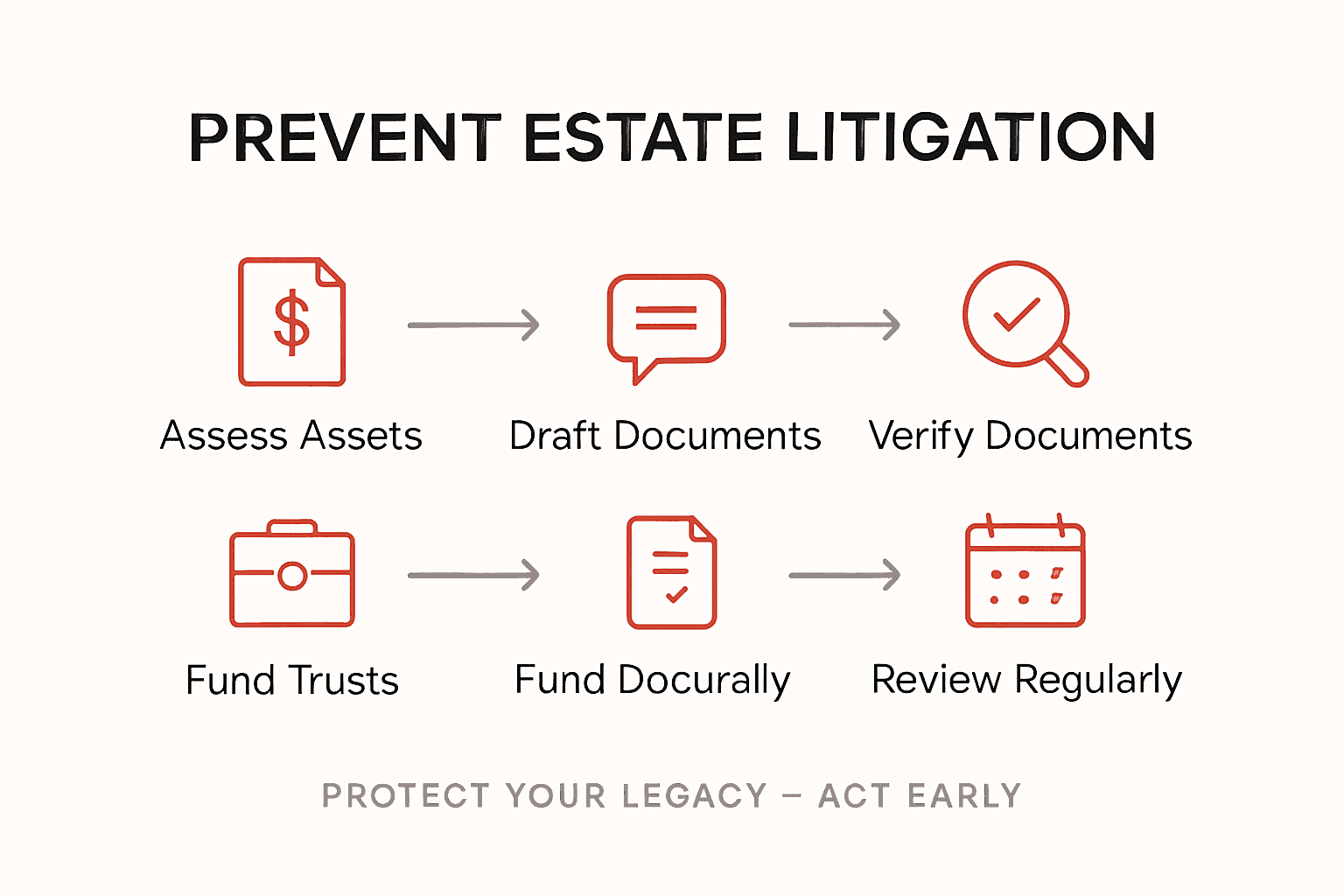 Infographic steps to prevent estate litigation