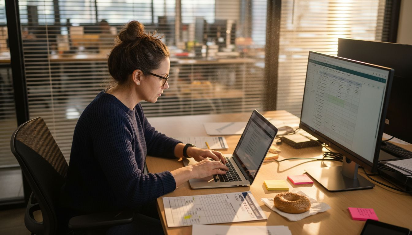 Strategist working on content quality metrics