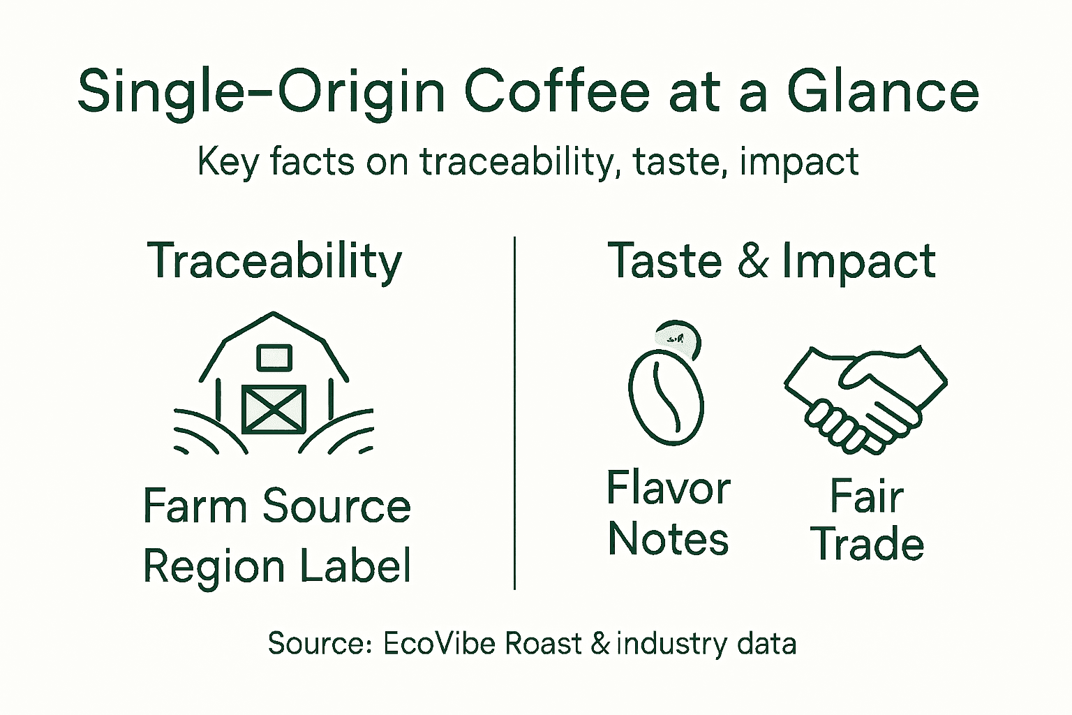 Infographic on single-origin coffee facts