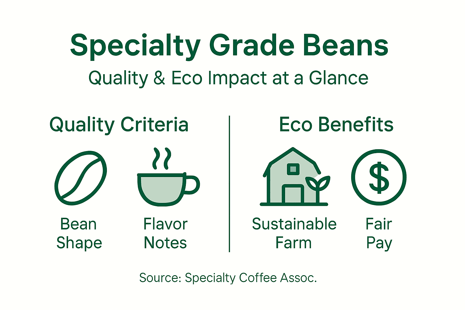 Infographic about specialty coffee impact