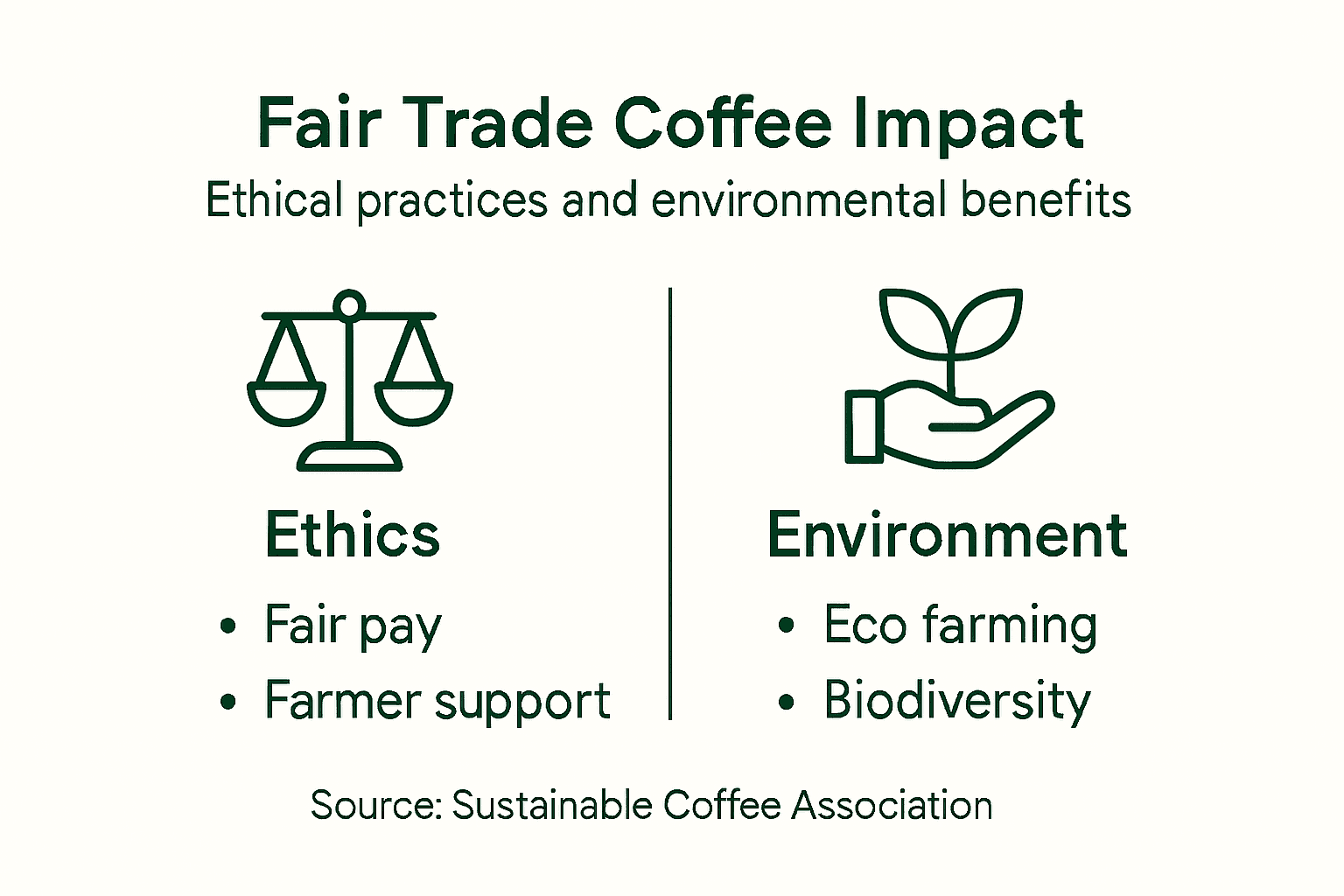 Infographic on fair trade coffee impact