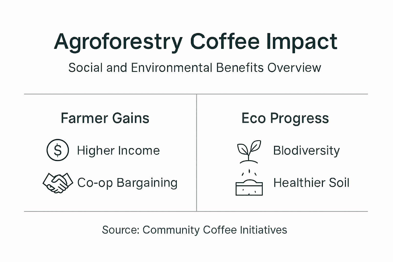 Infographic shows agroforestry and cooperative benefits