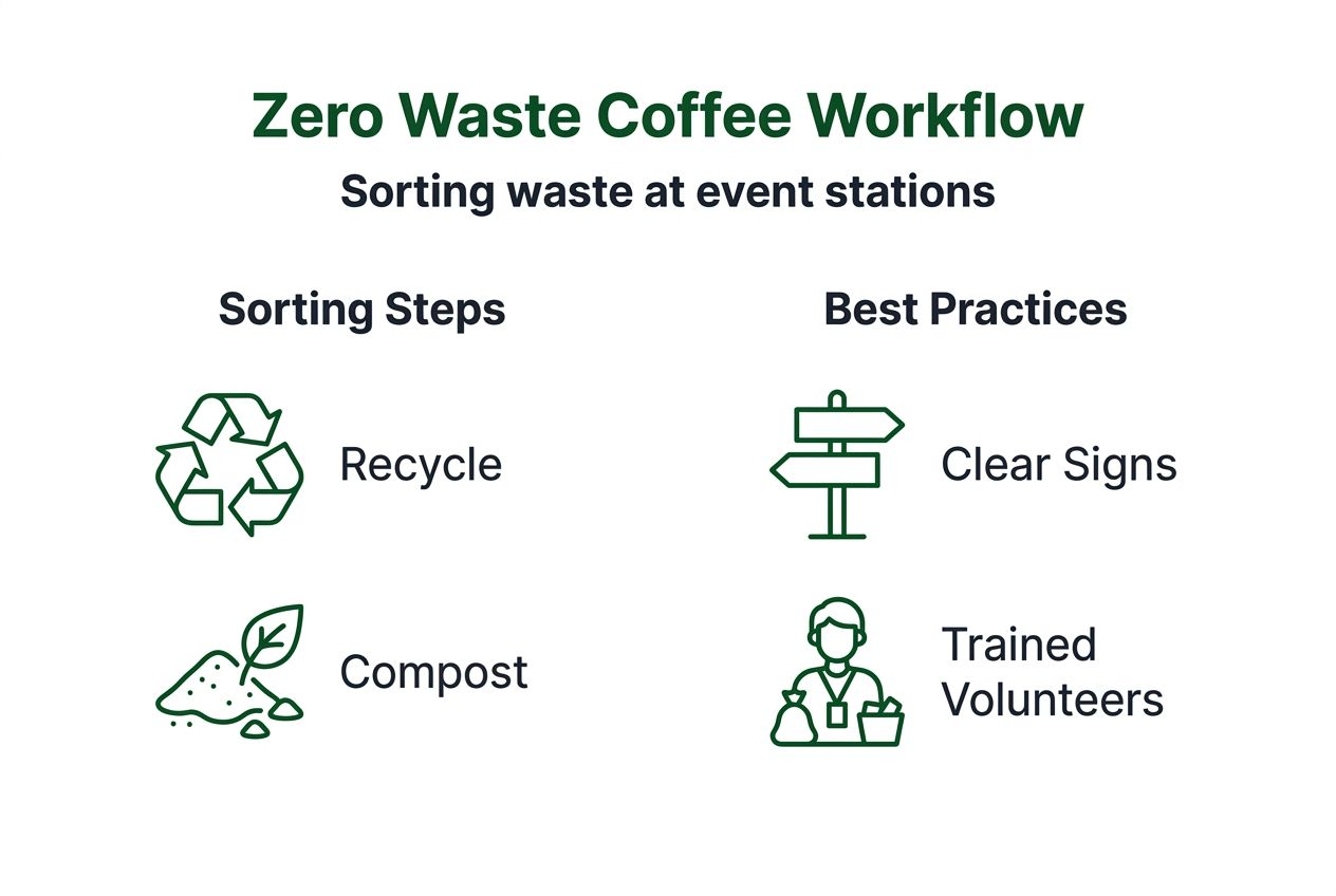 Infographic showing coffee event sorting workflow