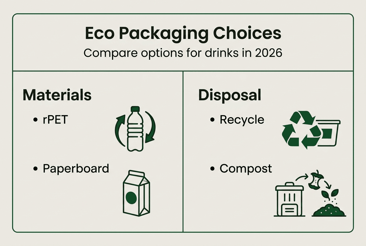 Infographic comparing beverage packaging options