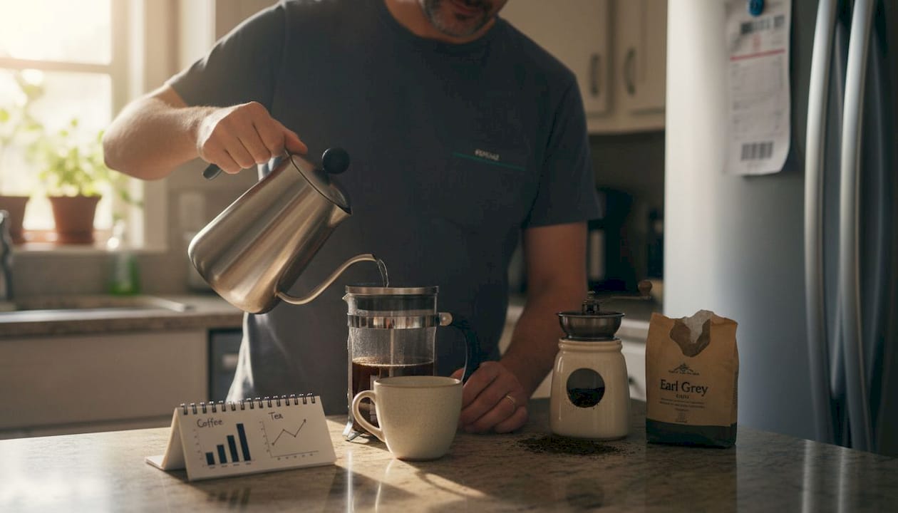 Making coffee and tea with comparison notes