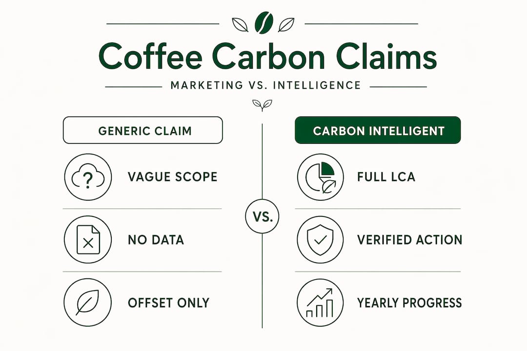 Infographic comparing two types of carbon claims
