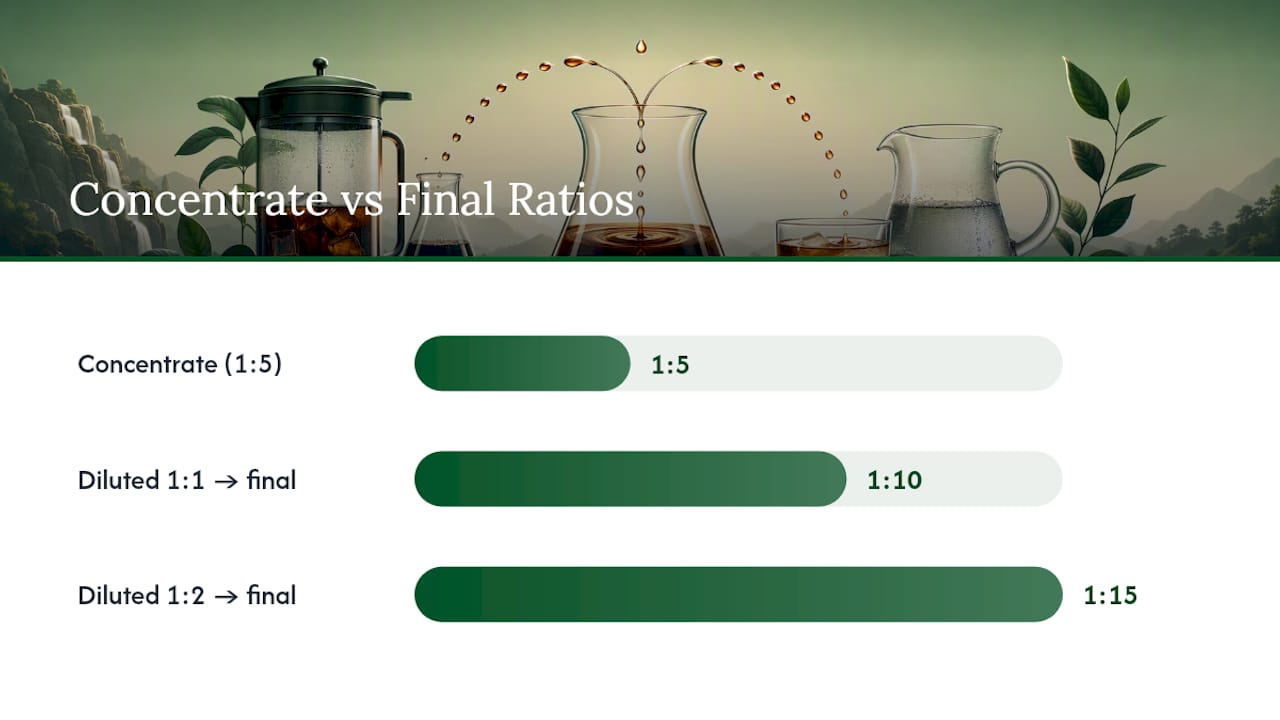 Cold brew dilution ratio chart