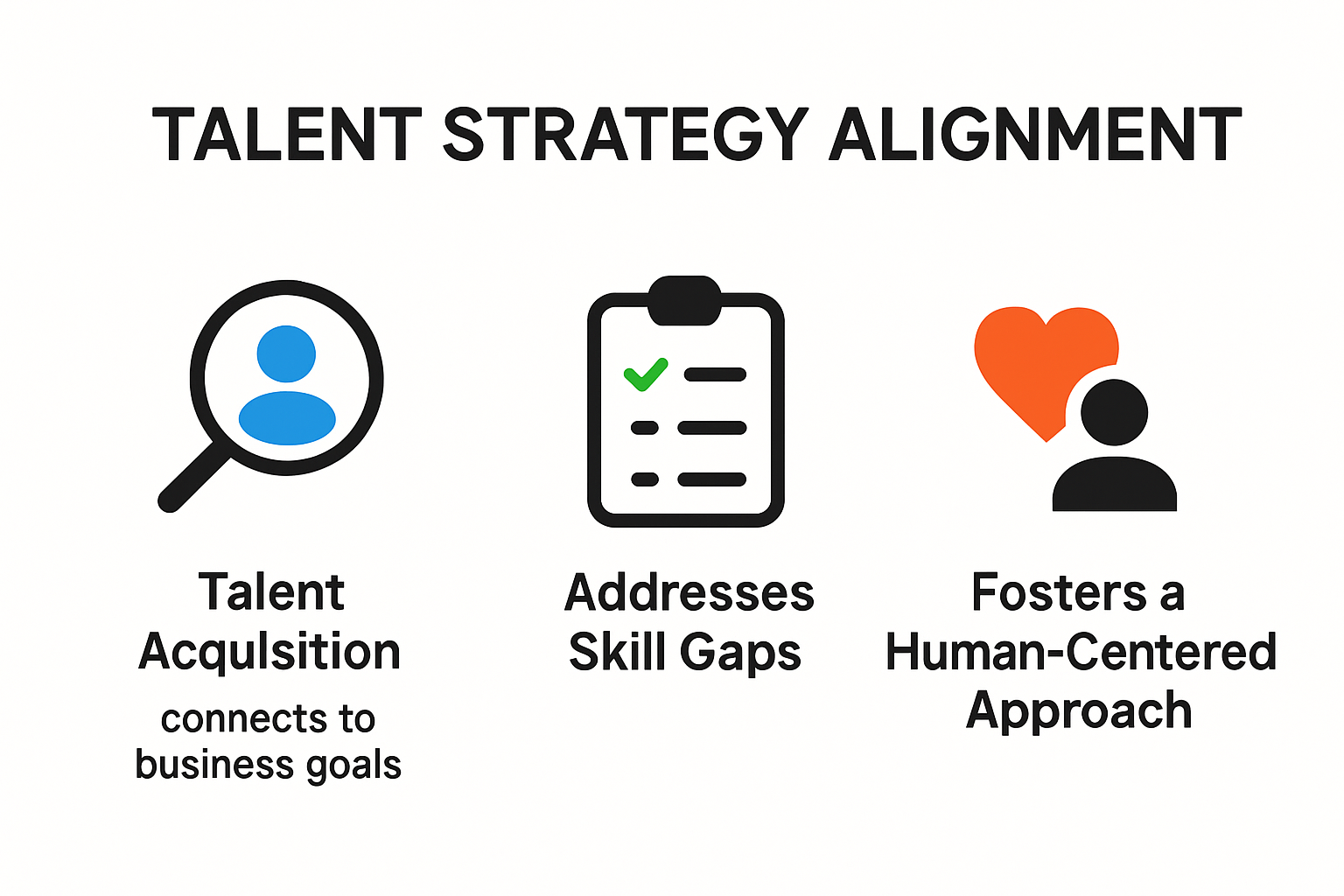 Infographic explaining talent strategy alignment for 2025