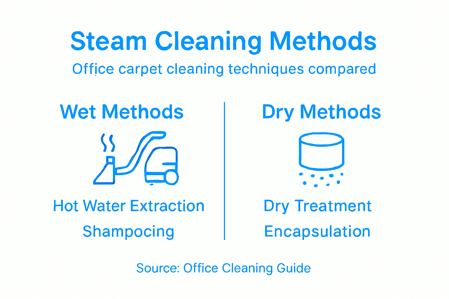 Infographic types of carpet steam cleaning methods