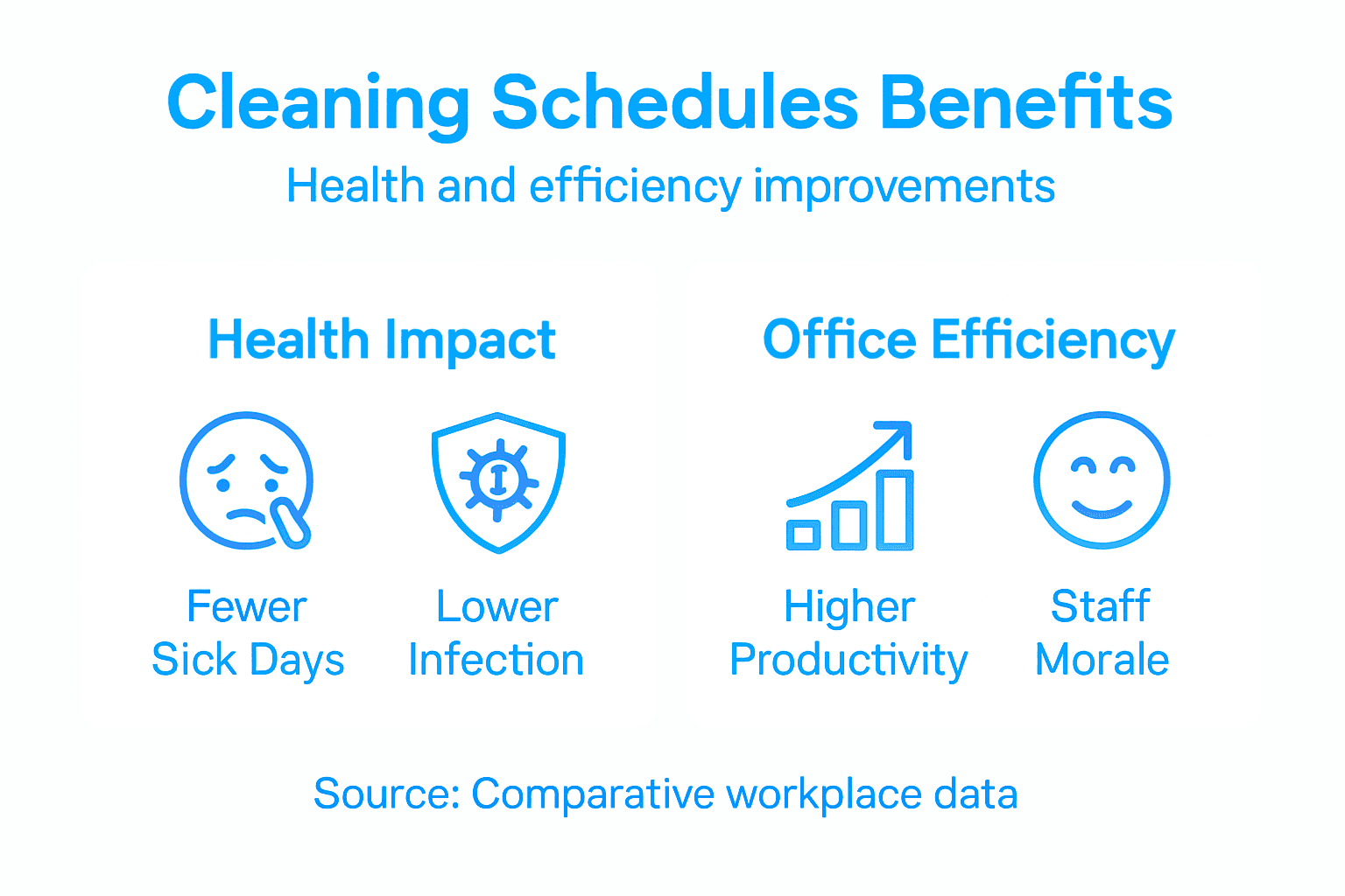 Infographic showing health and efficiency improvements