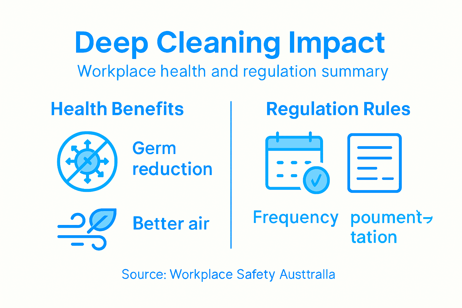 Infographic showing deep cleaning health and compliance