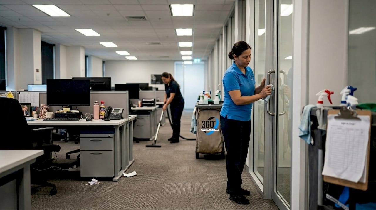 Cleaners follow step-by-step hygiene process