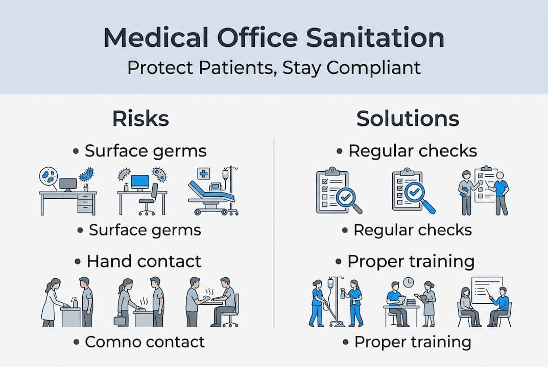 Infographic on sanitation risks and solutions