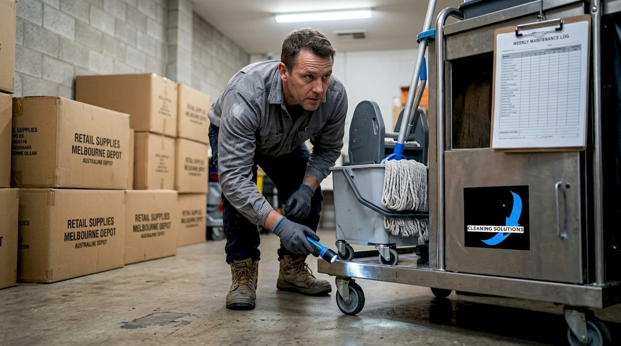 Drain cleaning in retail backroom