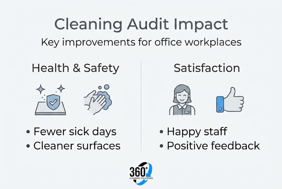 Infographic showing cleaning audit improvements