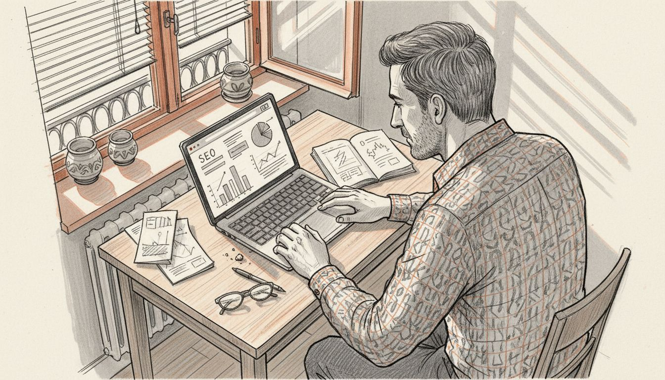 Un professionnel examine un site internet afin d’optimiser son référencement local.