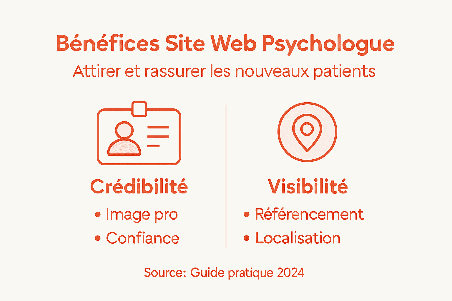 Infographie : pourquoi avoir un site internet dédié à son activité de psychologue ?