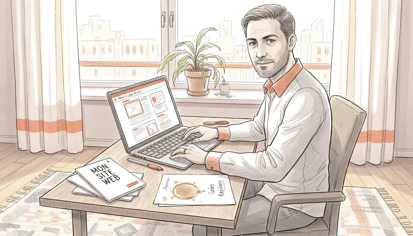 Thérapeute en train de développer son propre site internet