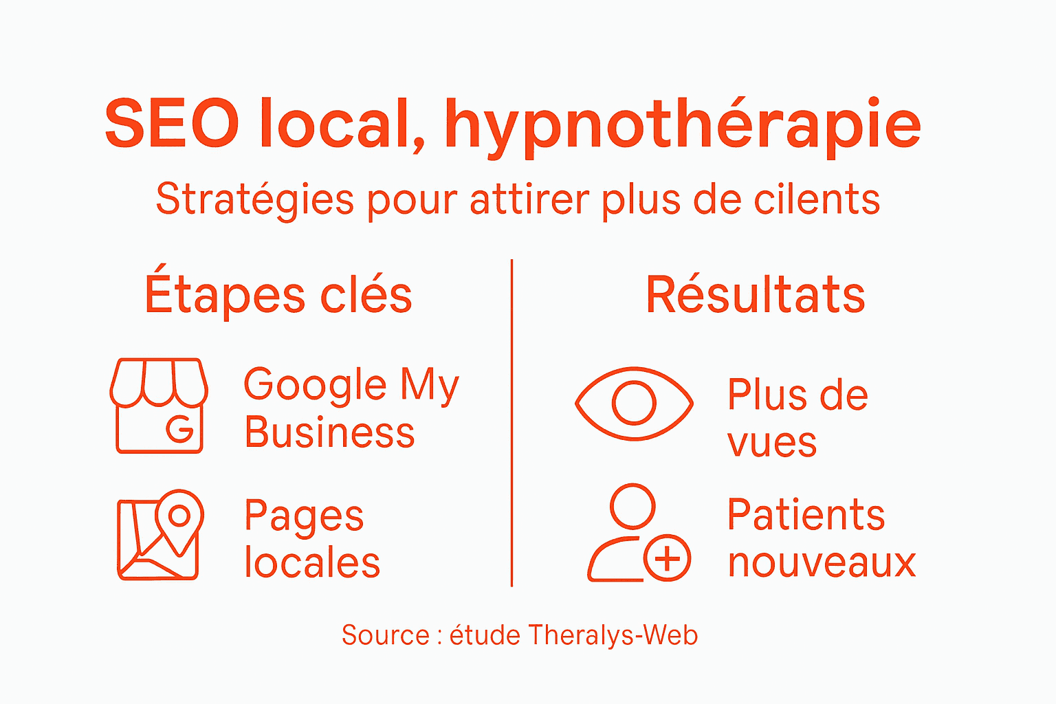 Infographie : optimiser sa présence locale sur Google quand on est hypnothérapeute